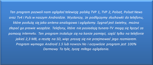 Andro Tv - Oglądaj telewizję polską na swoim telefonie z androidem