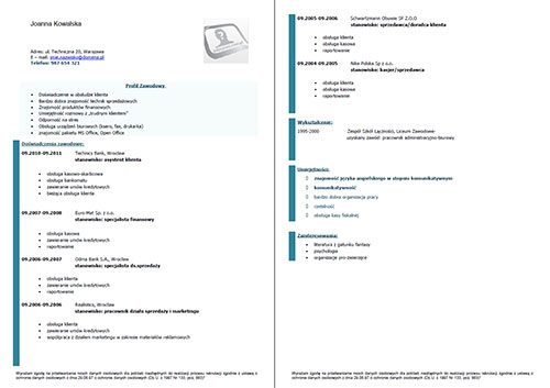 Wzory CV (Curriculum Vitae) - do pobrania za darmo - 1