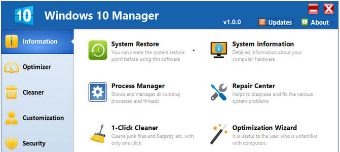 Windows 10 Manager