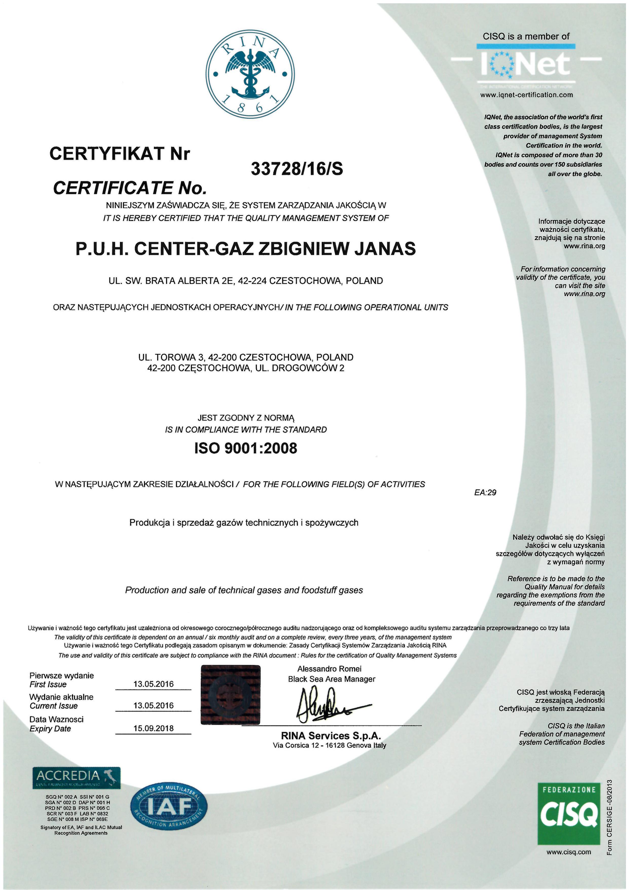 Producent gazów technicznych