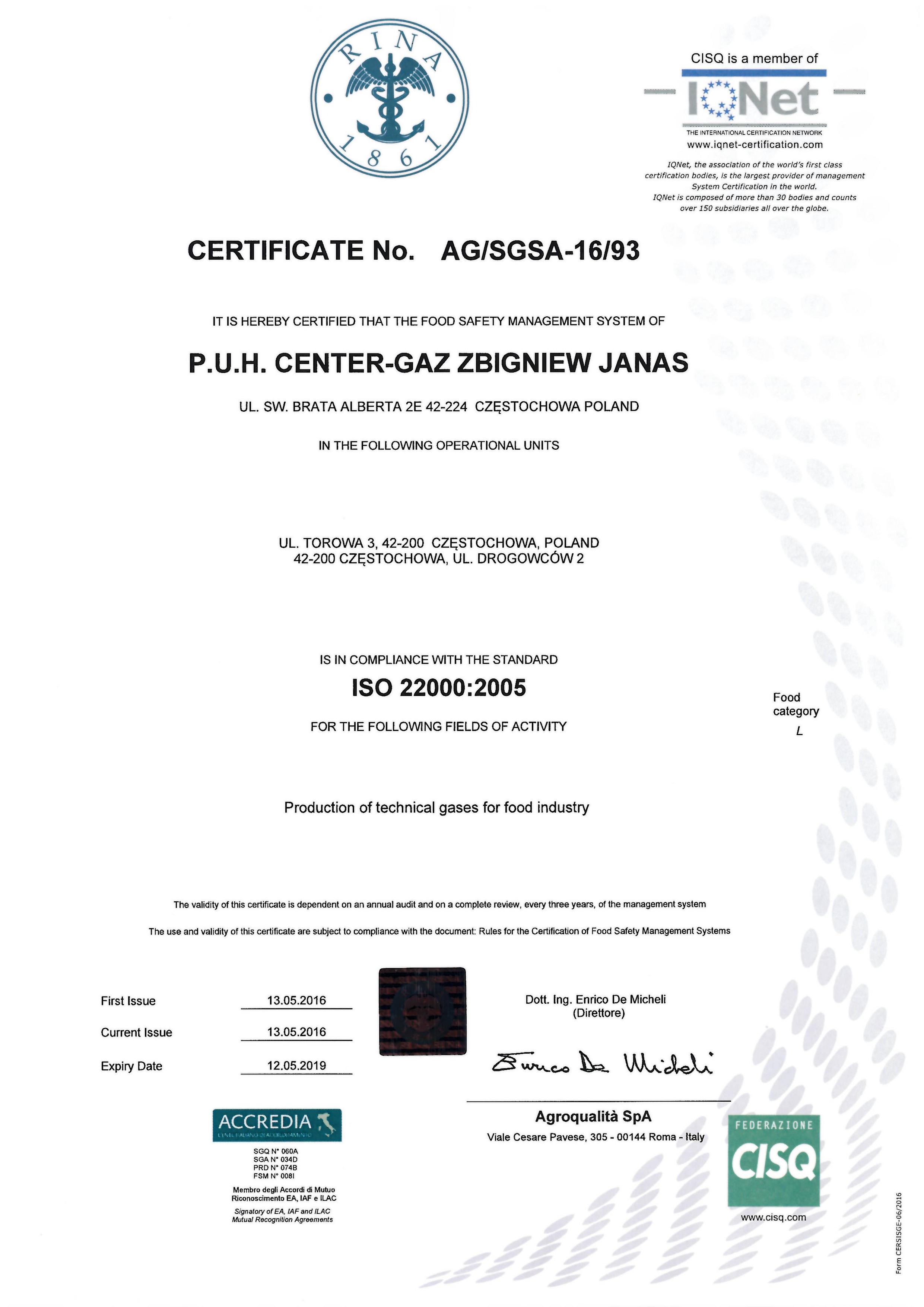 Producent gazów technicznych
